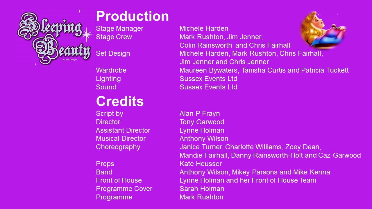 Sleeeping Beauty Production and Credits